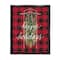 Stupell Industries Happy Holidays Tartan Sled Framed Floater Canvas Wall Art